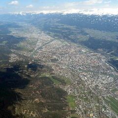 Flugwegposition um 13:05:54: Aufgenommen in der Nähe von Innsbruck, Österreich in 2502 Meter